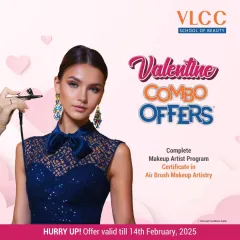 An example of one of my seasonal promotions. This Valentine's combo offer includes the Complete Makeup Artist Program and a Certificate in Air Brush Makeup Artistry.