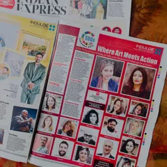 In the news! My participation in the 'SDGs Through Arts' event was featured in The New Indian Express. It's wonderful to see art for a cause getting this kind of media attention.
