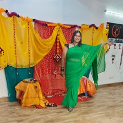 Embracing the Teej festival with my FunFitFab family. The studio was decorated to create a beautiful, traditional ambiance.