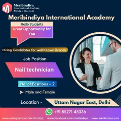Our placement support is active and real. Here is a job opportunity for nail technicians in Uttam Nagar, Delhi, that we shared with our graduates.