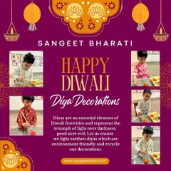 Diya decoration is an essential part of our Diwali festivities. Our munchkins had a wonderful time painting traditional earthen diyas, learning about the symbolism of light over darkness while creating beautiful art.