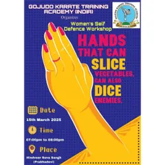 We believe every woman has the strength to defend herself. This poster is from our free workshop for Women's Day, focusing on practical, easy-to-learn techniques for personal safety. Join us to turn everyday hands into a powerful defense.