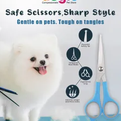 Trim with confidence using these Ancol Ergo Safety Scissors. The rounded safety tip prevents accidents, while the tempered steel blade provides a sharp, clean cut. They are ideal for pets with longer coats that need careful trimming.