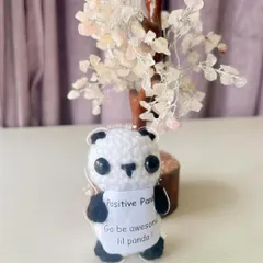 The Positive Panda is here to tell you "Go be awesome lil panda!" It's a great little buddy to keep on your desk for a dose of encouragement.