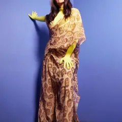 Another angle of this unique look, showing how it interacts with the space around it. This is a great example of styling for a creative photoshoot.