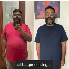 Real results speak louder than promises. This is my client Vimal's progress, going from 111kg to 86kg by sticking to the plan. This is what happens when you commit to a sustainable diet and consistent training.