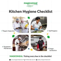 Your team's safety is my top priority. This checklist represents my unwavering commitment to hygiene, covering everything from regular inspections and equipment maintenance to staff hygiene and proper sanitization in my ISO-certified kitchens.