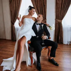 A modern fairytale in Dubai. This shot captures the chic elegance and celebratory spirit of a destination wedding, proving that love stories are beautiful in any setting.