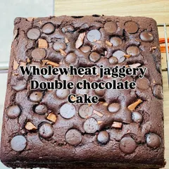 This is my wholewheat double chocolate cake, sweetened only with jaggery. It’s incredibly rich and moist, proving that you don't need refined flour or sugar for a truly decadent dessert.