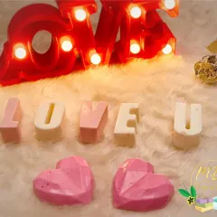 A unique way to say 'I Love You' with my handmade natural soap bars. These letter soaps are sulphate and paraben free, making them a gentle and caring gift for your special someone.