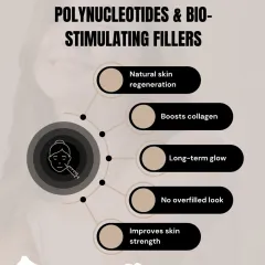 The future of facial aesthetics is moving away from overfilled faces. Polynucleotides and bio-stimulating fillers focus on strengthening skin and promoting natural regeneration for a long-term glow.