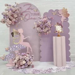 Welcome to Lavender Angel Land, an enchanting theme for a first birthday. I used soft lavender tones, fairy silhouettes, and delicate floral arrangements to create a magical and serene atmosphere for this special milestone.
