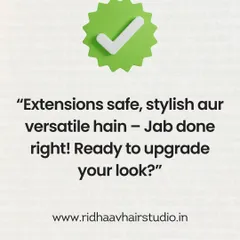 A common misconception is that extensions are unsafe. The truth is, when done right with quality products, they are safe, stylish, and versatile. Ready to upgrade your look?
