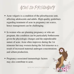 Hormonal acne is one of the most common issues I help expectant mothers with. It's often challenging because many standard treatments are not safe during pregnancy. I focus on evidence-based approaches to manage breakouts effectively.