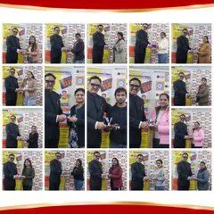 A collage showing our Chairman appreciating the office staff with gifts for their hard work on the National Level Championship (NLC) event. We believe that teamwork and gratitude are keys to success.