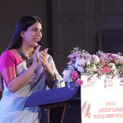 Addressing the esteemed audience at the Bharat Tex 2025 curtain raiser. Hosting such a prestigious national event was a true honor.