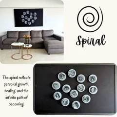 The Spiral symbolizes personal growth, healing, and the infinite path of becoming. This piece from the Cutting Edge series is a beautiful reminder of our own journey.