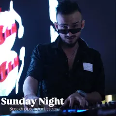 Locked in at the console. This is where I craft the journey for the night, mixing everything from hip hop to Bollytech on my Pioneer DJ setup. The focus is always on a clean, powerful sound.
