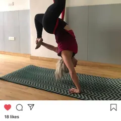 I love this post from a student challenging herself on the weekends. We grow when we face challenges, and the hammock is a great tool for exploring your edge safely.