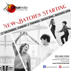 An example of our new batch announcements. We have classes starting regularly, so it's always a good time to join. This one is for Salsa and Bachata on a Sunday.