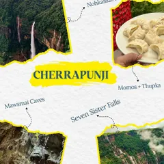 Cherrapunji, one of the wettest places on earth, comes alive in the monsoon. Explore Mawsmai Caves and witness the majestic Nohkalikai and Seven Sister Falls.