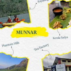 Munnar is a green paradise during the rains. Go kayaking on the serene lakes, visit a tea factory, and feast on a traditional Kerala Sadya.
