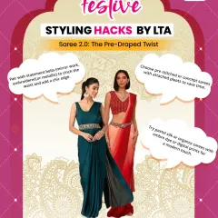 We teach you to blend tradition with modern, effortless style. This pre-draped saree hack is a perfect example of how we train you to think like a stylist, creating high-impact, time-saving looks for any occasion.