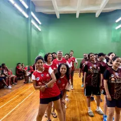 Having some fun on the court during the Inter Parish tournament. We train hard, but we also make sure to enjoy the journey together.