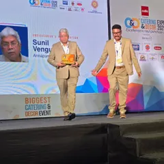 It was a proud moment to be felicitated at India's Largest Catering & Decor Expo. This recognition from our industry peers motivates us to continue innovating and setting new standards in event management.