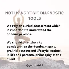 I go beyond standard clinical assessments by using yogic diagnostic tools. Understanding your dominant guna, prakriti (constitution), and lifestyle gives me a deeper insight into your triggers and coping mechanisms, allowing for more effective therapy.