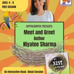 What a treat to have author Niyatee Sharma for a meet and greet! The kids loved the interactive read-aloud of 'My Nest is the Best' and got their hands busy with a super fun nest-building activity afterward.