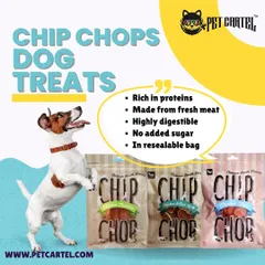 Looking for a high-protein, meaty snack? Chip Chops dog treats are made from fresh meat, are highly digestible, and come in a resealable bag to maintain freshness.