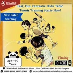It's never too early to start. Our new batch for kids aged 4 to 7 focuses on making table tennis fun while developing fundamental motor skills and hand-eye coordination.