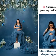 A collage showing different elements of the butterfly shoot, highlighting the magic and wonder of this creative concept.