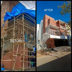 This before and after image showcases a project I guided from the ground up. By integrating Vastu principles with modern exposed brick architecture, we created a home that is not only aesthetically beautiful but also filled with positive energy. This demonstrates the complete journey from initial planning to the final, Vastu-compliant home.