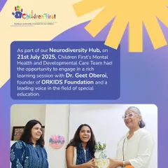 As part of our Neurodiversity Hub, our team had an enriching learning session with Dr. Geet Oberoi, a leading voice in special education. This photo captures a moment of gratitude and shared learning.