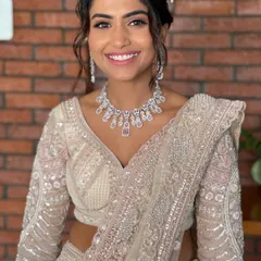 A beautiful smile from my stunning reception bride. The makeup is soft and glamorous, perfect for a night of celebration.