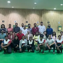 A proud moment with a corporate team from E2E People and Great Place to Work India. This group photo captures the sense of accomplishment and camaraderie after a successful and fun filled team building session at our academy.