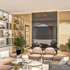 A look into a modern corporate lounge we designed. The goal was to create a space that is both professional and welcoming, reflecting the company's brand identity. It features comfortable seating, ample greenery, and a floor-to-ceiling display that blends storage with artistry.