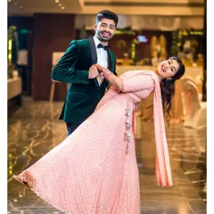 A fun and dynamic dance pose from a reception. We love capturing the personality and energy of our couples on the dance floor.