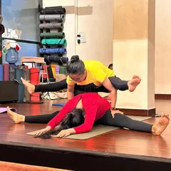 Happy birthday gorgeous. Celebrating a student's birthday with a fun partner pose in the studio.