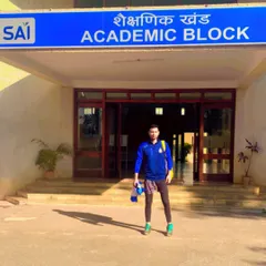 Outside the Academic Block at SAI. I believe that passion comes first, and if you are truly passionate about your sport, everything else will fall into place.