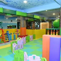 Here is a wide view of my Banashankari play area. It's a vibrant, clean, and safe paradise for kids, filled with soft play structures and endless activities to explore.