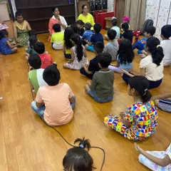 This is what my group sessions look like, a space for attentive and interactive learning. I create an environment where children feel engaged and comfortable sharing their ideas, which is essential for personality development.