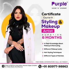 Become a professional Makeup Artist and Stylist with our 6-month certificate course. This program gives you in-depth knowledge of different makeup looks, hair styling techniques, and various types of hairdos to make you client-ready.