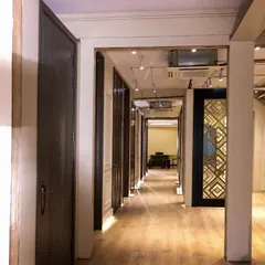 Another perspective of the Ghitorni showroom, designed to inspire architects and clients with a comprehensive display of my woodwork solutions.