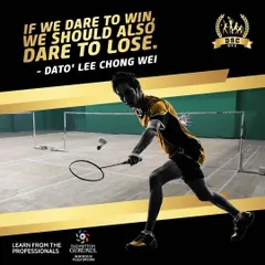 Our state-of-the-art badminton courts provide the ideal environment to train and compete. We follow the ethos of legends: dare to win, but also dare to lose, as every game is a learning experience.
