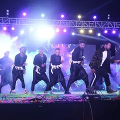 On stage with my crew, lights on, energy high. This is what we work for in my classes: performance-ready skills and the confidence to own the stage at any event.