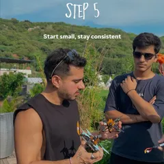 Step 5: Start small and stay consistent. You do not need the most expensive gear to begin. Your first flights should be in a safe, open area. Consistency is far more important than the gear you own.
