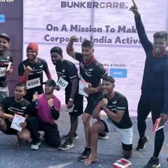 Celebrating with the team after a successful challenge. The energy and camaraderie at these OCR events are incredible.